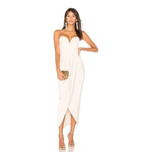 Bustier Draped Maxi Dress in Nude‎ Shona Joy 4